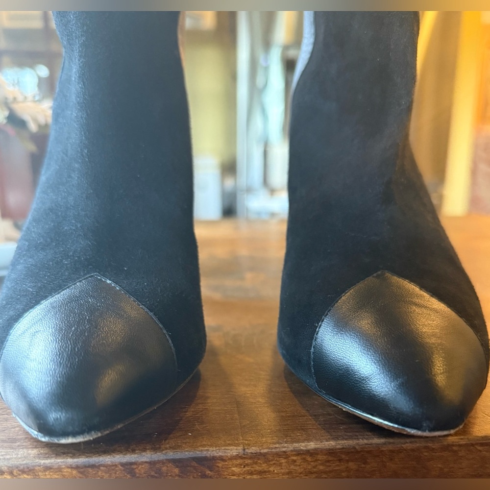 Isabel Marant Dael Leather and Suede Black Boots Sz 7 - run small for 38 - Picture 10 of 11